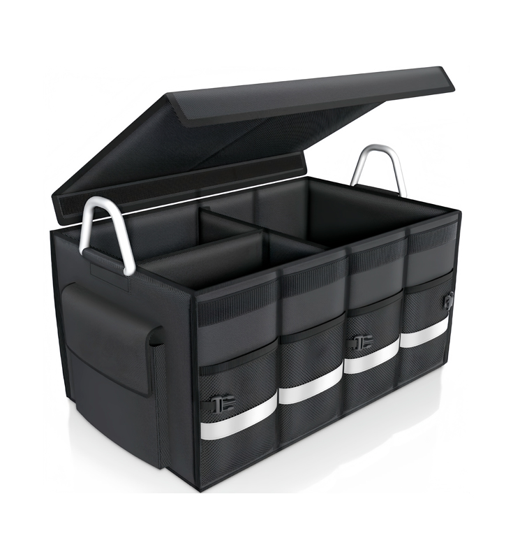 H-05 กระเป๋าเก็บของท้ายรถหลายช่องทนทานแบบพับได้