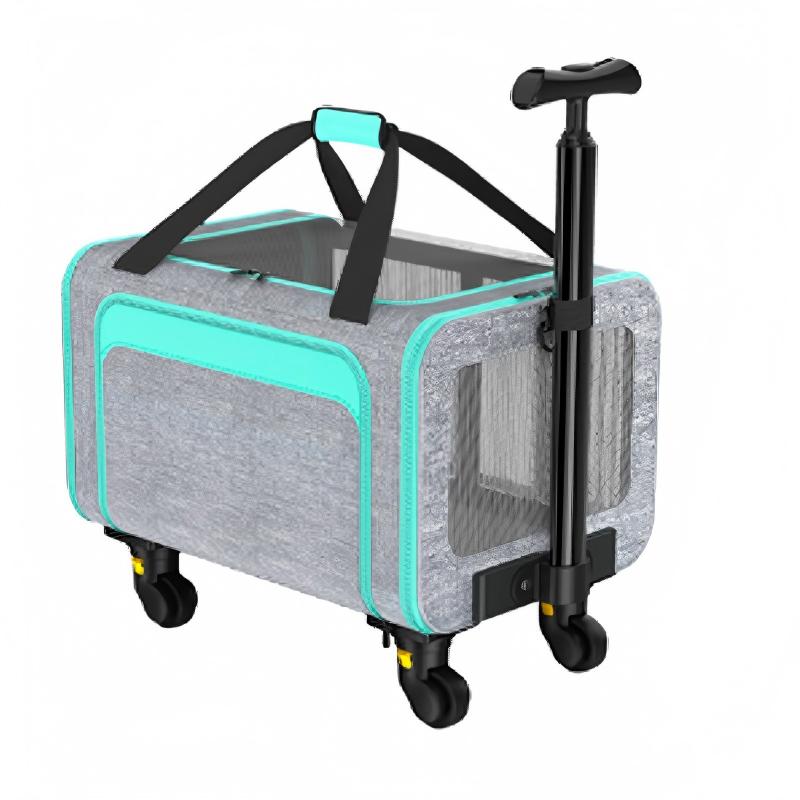 กระเป๋าใส่สัตว์เลี้ยง Oxford แบบขยายได้พร้อมที่จับแบบยืดไสลด์